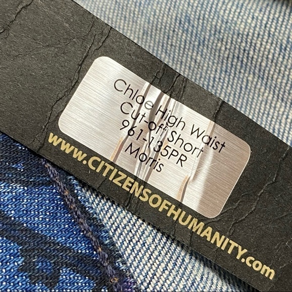 Citizens of Humanity Chloe High Waiat‎ Cut Off Short Morris Wash Size 30 - Picture 8 of 15